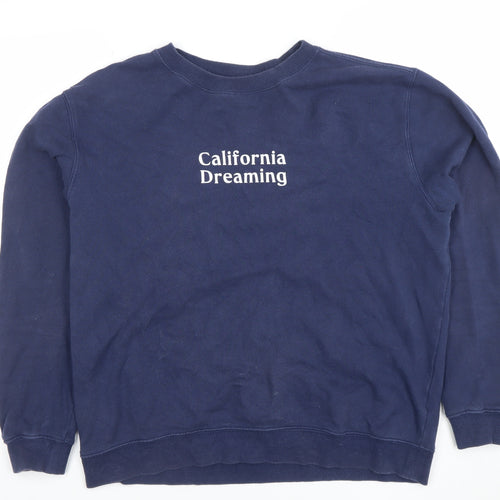 Cotton On Women Navy Blue California Dreaming Sweatshirt M