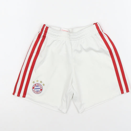 Adidas Boys White Athletic Football Shorts 2XS Bayern Munich Sportswear