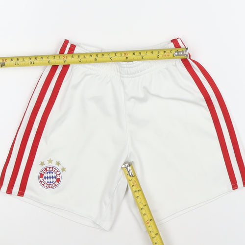 Adidas Boys White Athletic Football Shorts 2XS Bayern Munich Sportswear