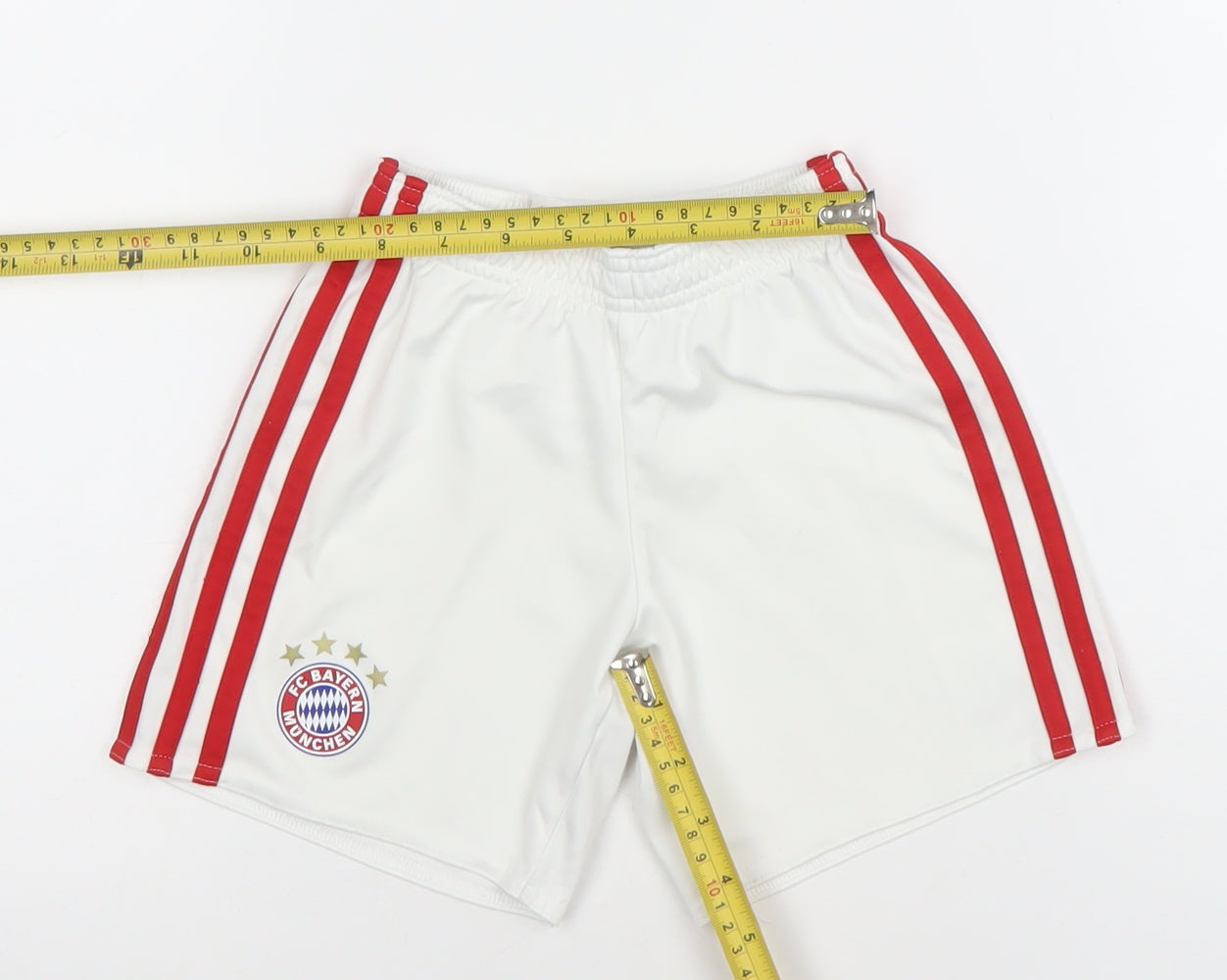 Adidas Boys White Athletic Football Shorts 2XS Bayern Munich Sportswear