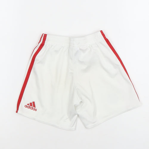Adidas Boys White Athletic Football Shorts 2XS Bayern Munich Sportswear