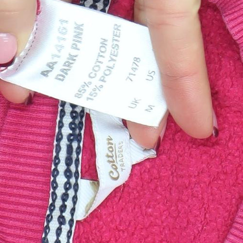 Cotton Traders Women’s Dark Pink Crew Neck Pullover Sweatshirt M UK 14