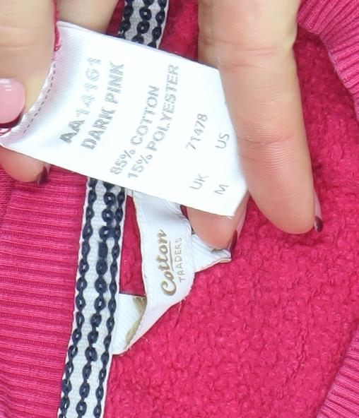 Cotton Traders Women’s Dark Pink Crew Neck Pullover Sweatshirt M UK 14