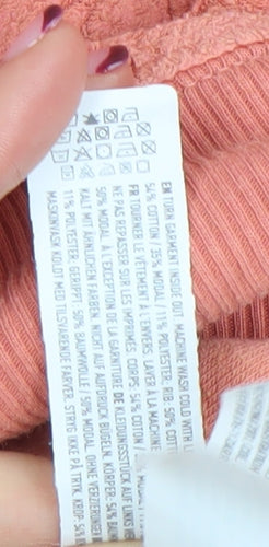 Aerie Women’s Pink Pullover Sweatshirt XS Relaxed Fit Cotton Blend