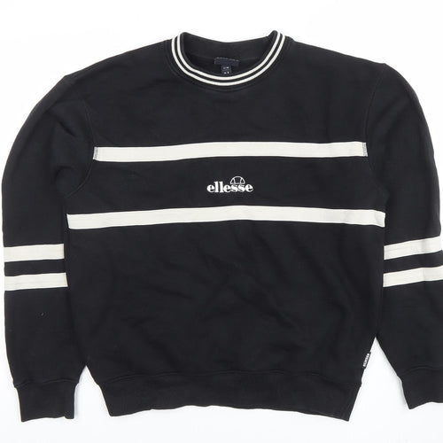 Ellesse Womens Black UK 10 Crew Neck Pullover Sweatshirt