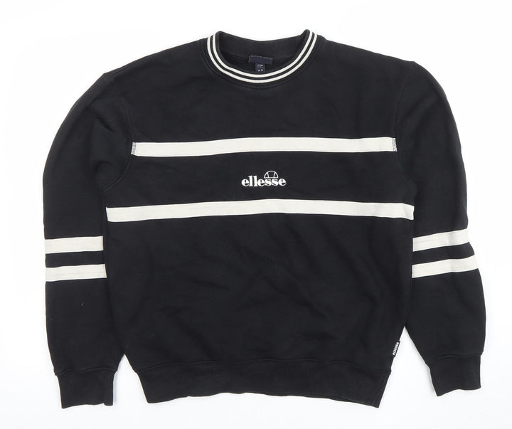 Ellesse Womens Black UK 10 Crew Neck Pullover Sweatshirt