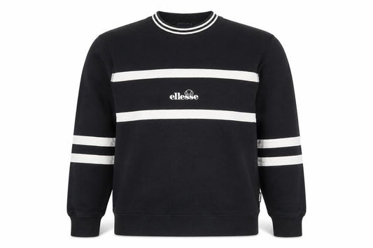 Front view of Ellesse women’s black uk 10 crew neck pullover sweatshirt
