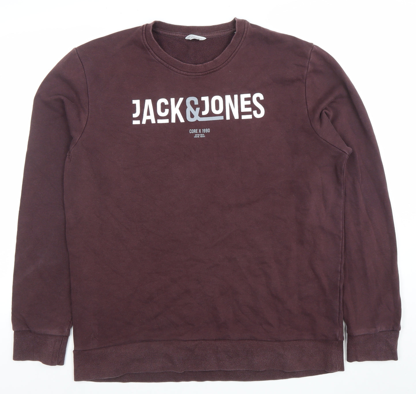 Jack & Jones Men’s Brown Logo Crew Neck Sweatshirt Size L