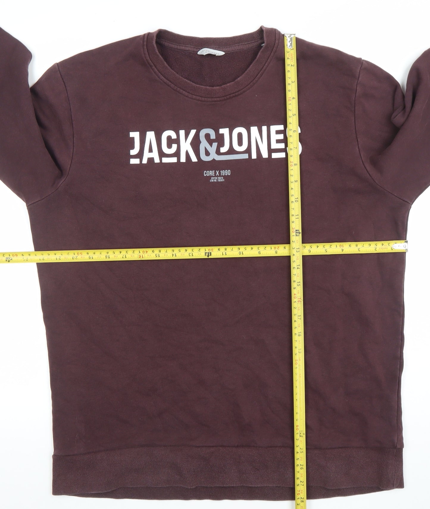 Jack & Jones Men’s Brown Logo Crew Neck Sweatshirt Size L