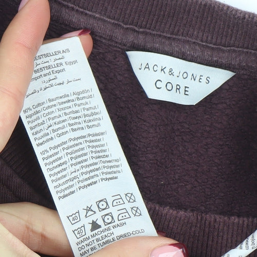 Jack & Jones Men’s Brown Logo Crew Neck Sweatshirt Size L