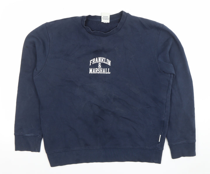 Franklin & Marshall Womens Navy Blue Pullover Sweatshirt M