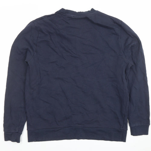 ASOS DESIGN Men's Blue Crew Neck Pullover Sweatshirt M