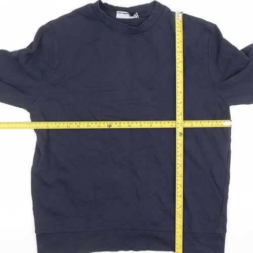 ASOS DESIGN Men's Blue Crew Neck Pullover Sweatshirt M