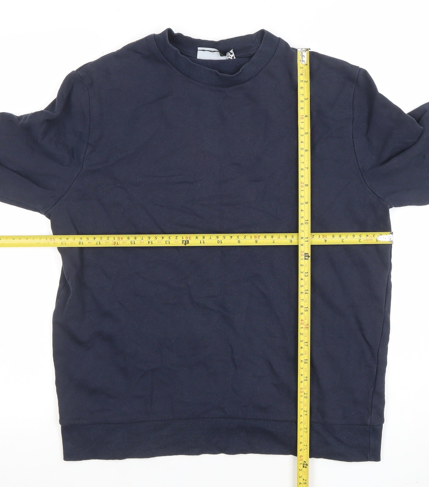 ASOS DESIGN Men's Blue Crew Neck Pullover Sweatshirt M