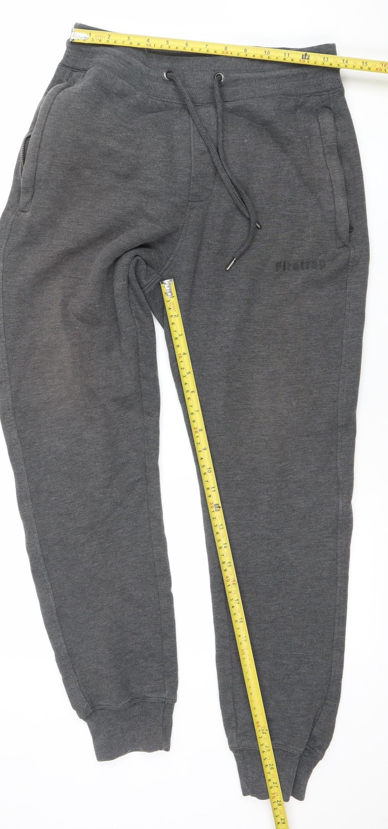 Firetrap Men's Grey Jogger Sweatpants M Regular Fit Cotton Blend