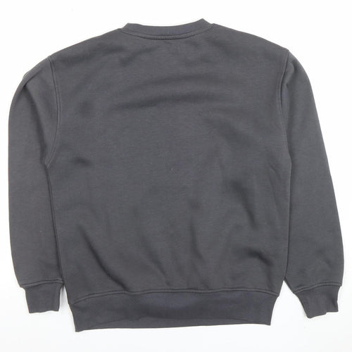 Dunnes Women Grey XS Pullover Sweatshirt Crew Neck 'Mon Coeur' Graphic