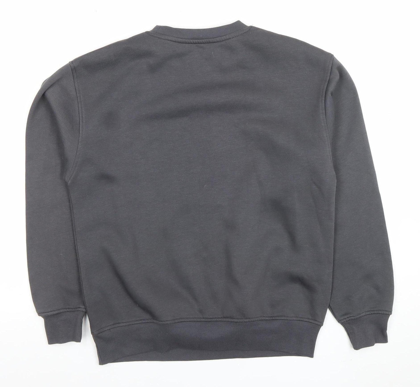 Dunnes Women Grey XS Pullover Sweatshirt Crew Neck 'Mon Coeur' Graphic