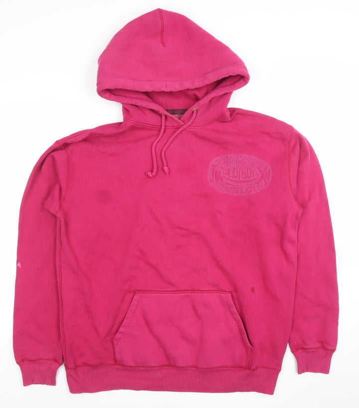 Jack Wills Women's Pink Pullover Hoodie Size 8 Cotton Blend