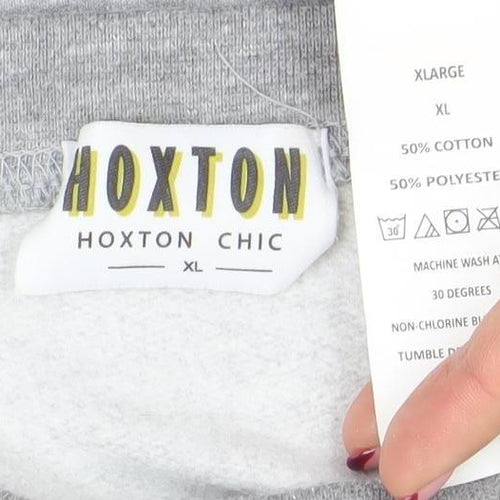 Hoxton Chic Women's Grey Cat Lady Graphic Sweatshirt XL