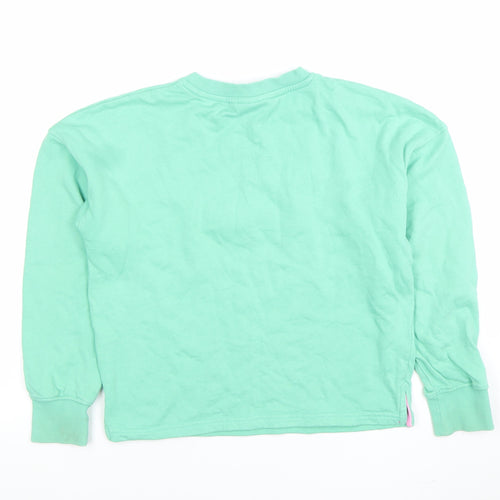 Saltrock Boys Green Chasin Waves Sweatshirt 9-10 Years 100% Cotton Crew Neck