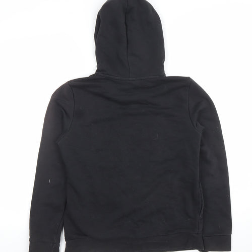Adidas Women Black Pullover Hoodie Size Small Cotton Blend Logo