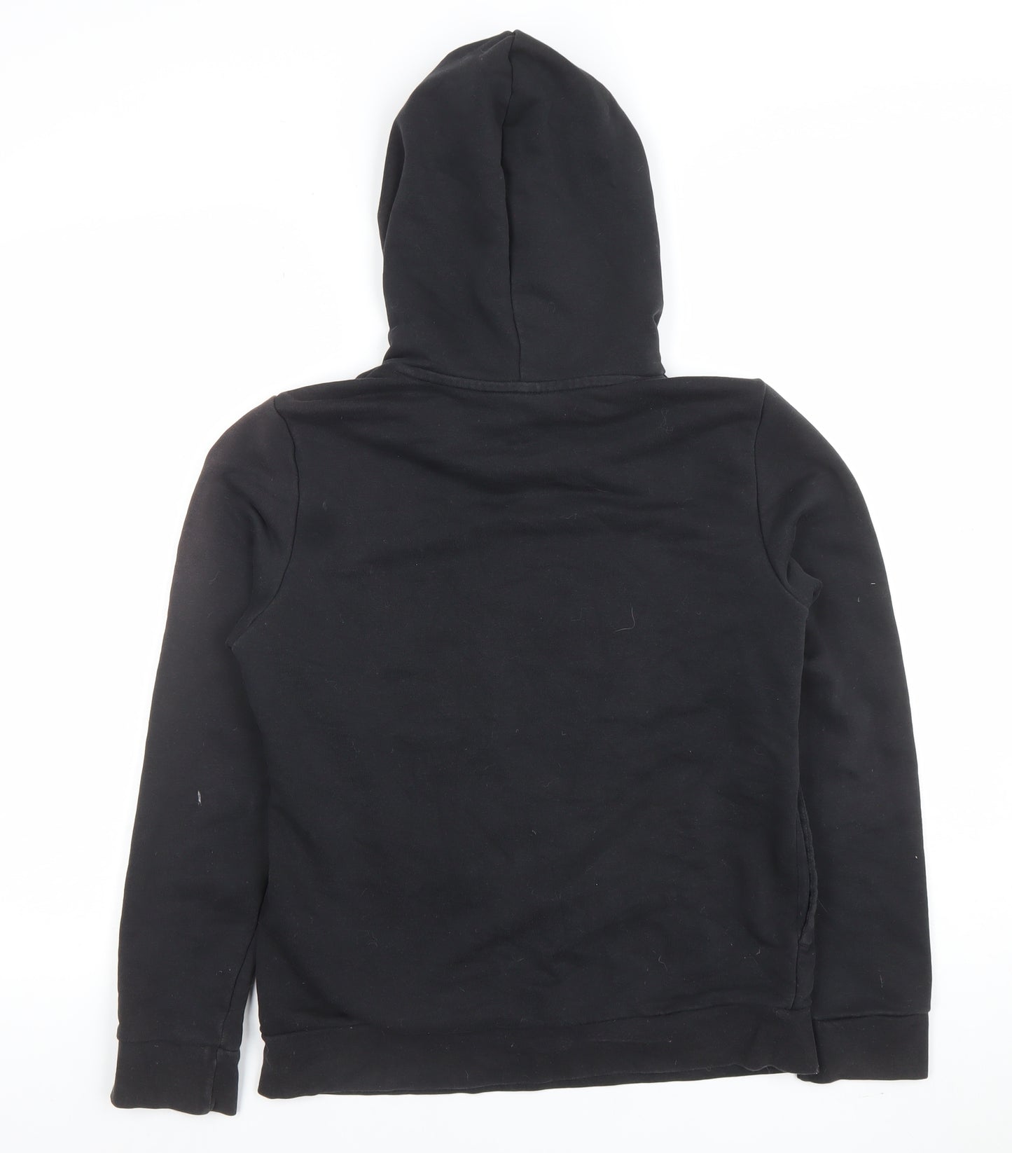 Adidas Women Black Pullover Hoodie Size Small Cotton Blend Logo
