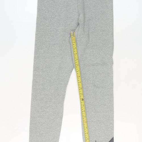 Nike Womens Grey Slim Fit Jersey Leggings Size M