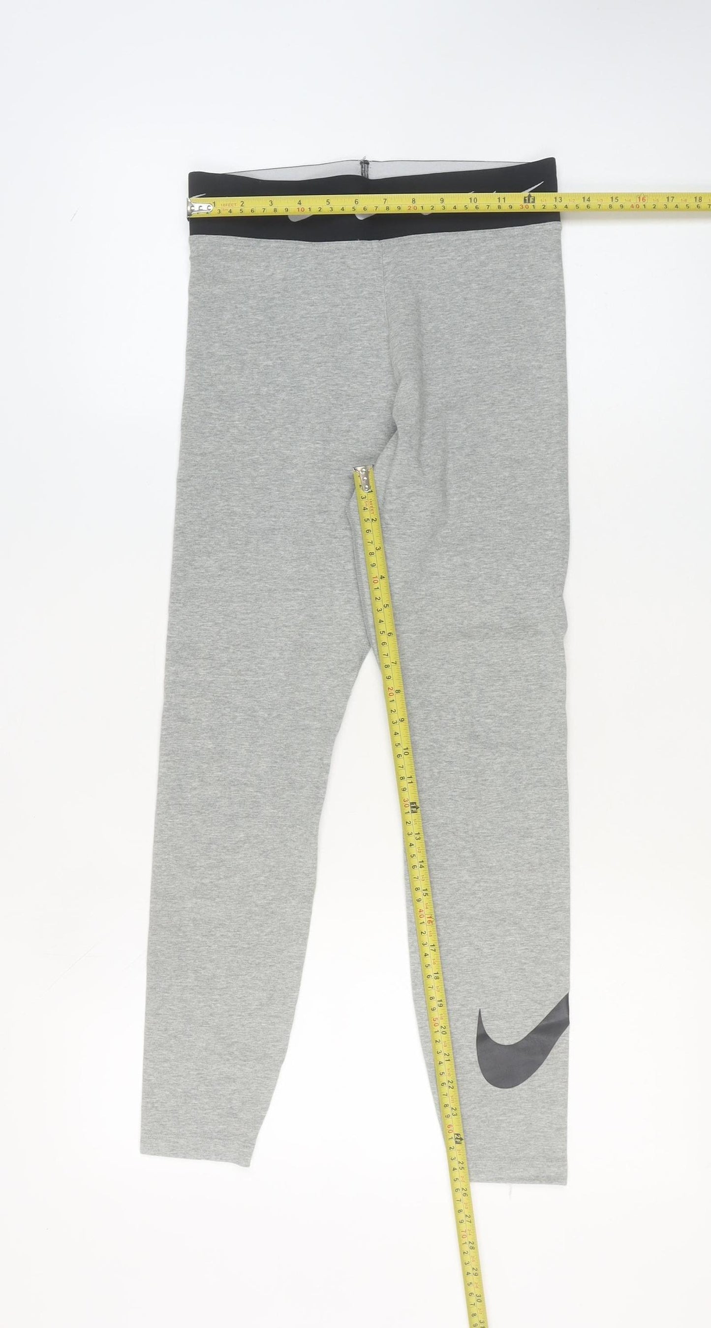 Nike Womens Grey Slim Fit Jersey Leggings Size M