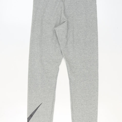 Nike Womens Grey Slim Fit Jersey Leggings Size M