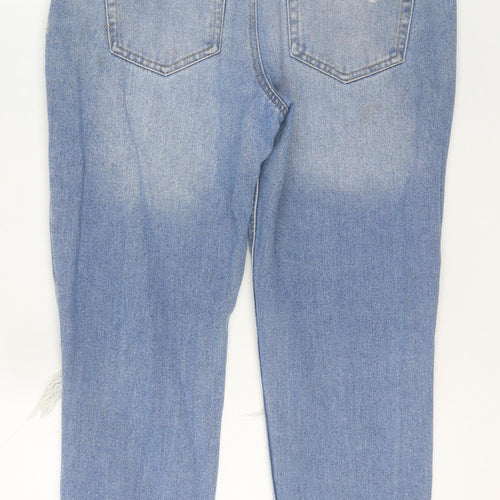 Denim Co. Women's Blue Distressed Boyfriend Jeans Size 10