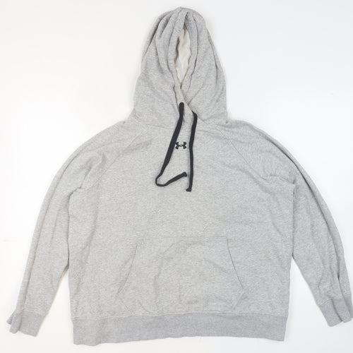 Under Armour Men’s Grey XL Pullover Hoodie Relaxed Fit Cotton Blend