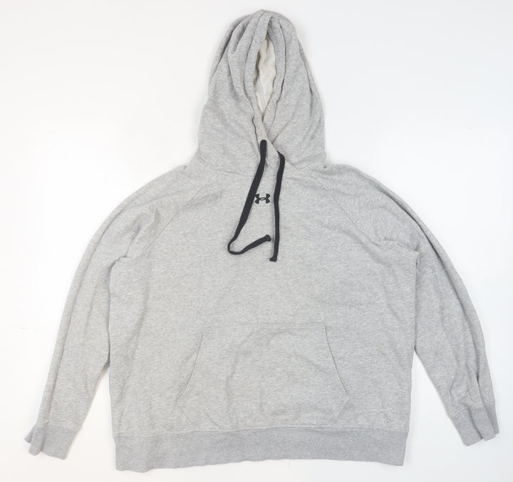 Under Armour Men’s Grey XL Pullover Hoodie Relaxed Fit Cotton Blend