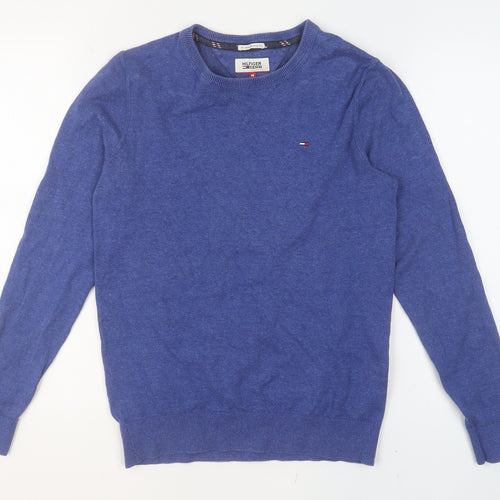 Tommy Hilfiger Men Blue Cotton Pullover Jumper M Crew Neck
