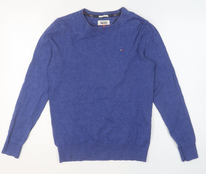 Tommy Hilfiger Men Blue Cotton Pullover Jumper M Crew Neck