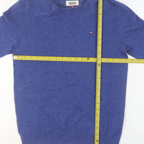 Tommy Hilfiger Men Blue Cotton Pullover Jumper M Crew Neck