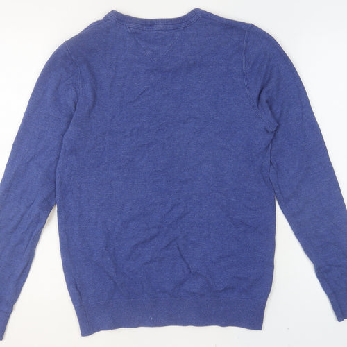Tommy Hilfiger Men Blue Cotton Pullover Jumper M Crew Neck