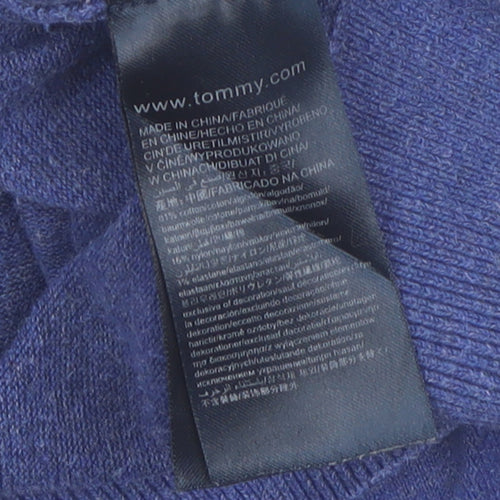 Tommy Hilfiger Men Blue Cotton Pullover Jumper M Crew Neck