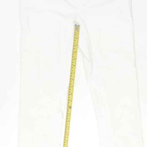 Dunnes Stores Women’s White Crop Jeans Size 8 Regular Fit