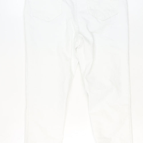 Dunnes Stores Women’s White Crop Jeans Size 8 Regular Fit