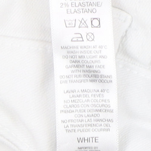 Dunnes Stores Women’s White Crop Jeans Size 8 Regular Fit