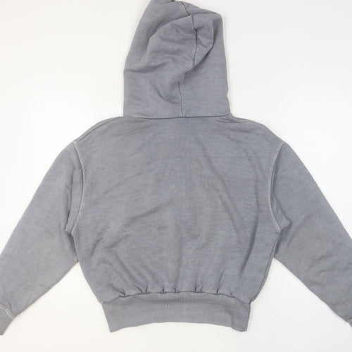 ZARA Womens Grey Cotton Pullover Hoodie Size M