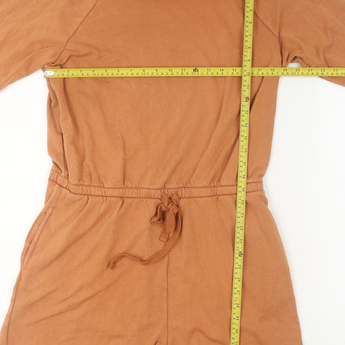 Aerie Women’s Brown Long Sleeve Playsuit XL Drawstring Waist Relaxed Fit