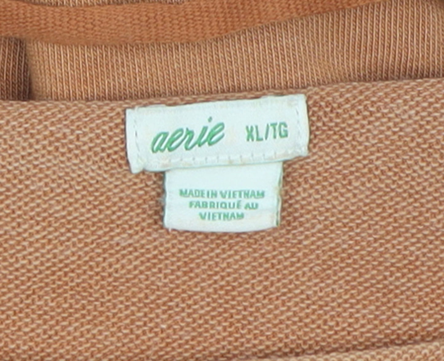 Aerie Women’s Brown Long Sleeve Playsuit XL Drawstring Waist Relaxed Fit