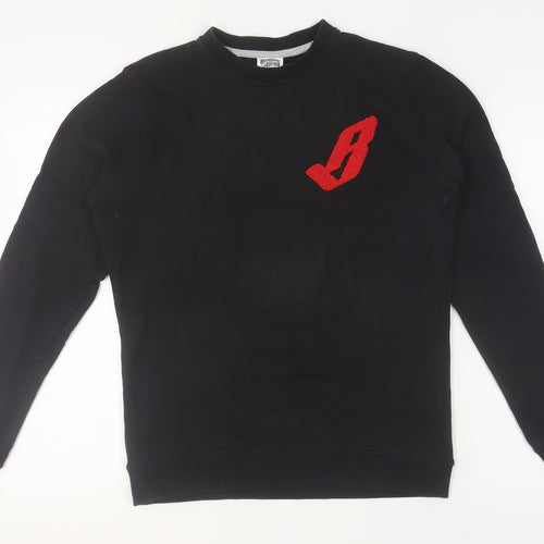 Billionaire Boys Club Men's Black Embroidered Logo Pullover Sweatshirt Size S