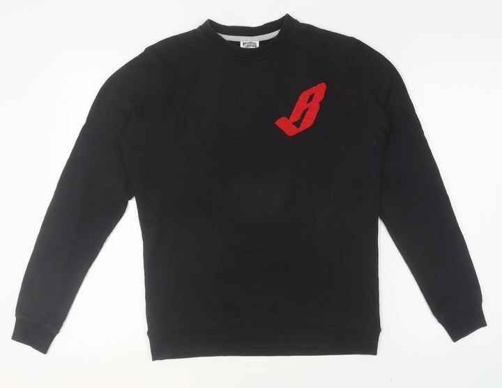Billionaire Boys Club Men's Black Embroidered Logo Pullover Sweatshirt Size S