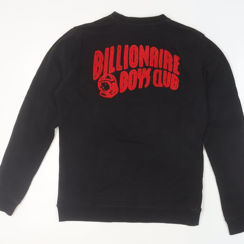Billionaire Boys Club Men's Black Embroidered Logo Pullover Sweatshirt Size S