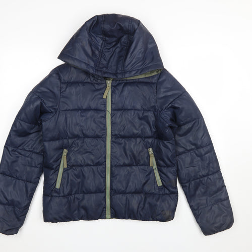 Vero Moda Jeans Women's Blue Hooded Puffer Jacket Size S