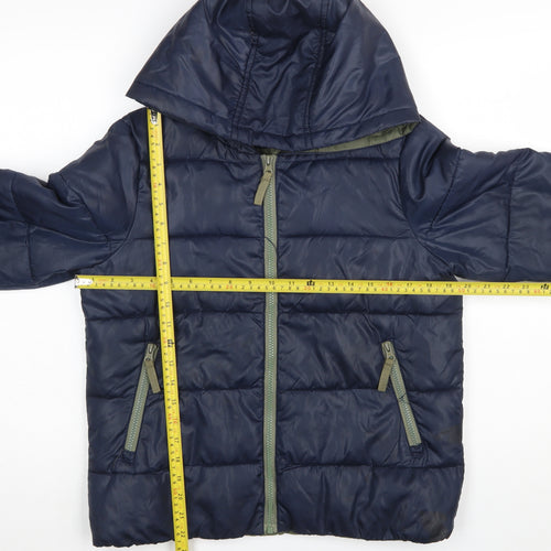 Vero Moda Jeans Women's Blue Hooded Puffer Jacket Size S