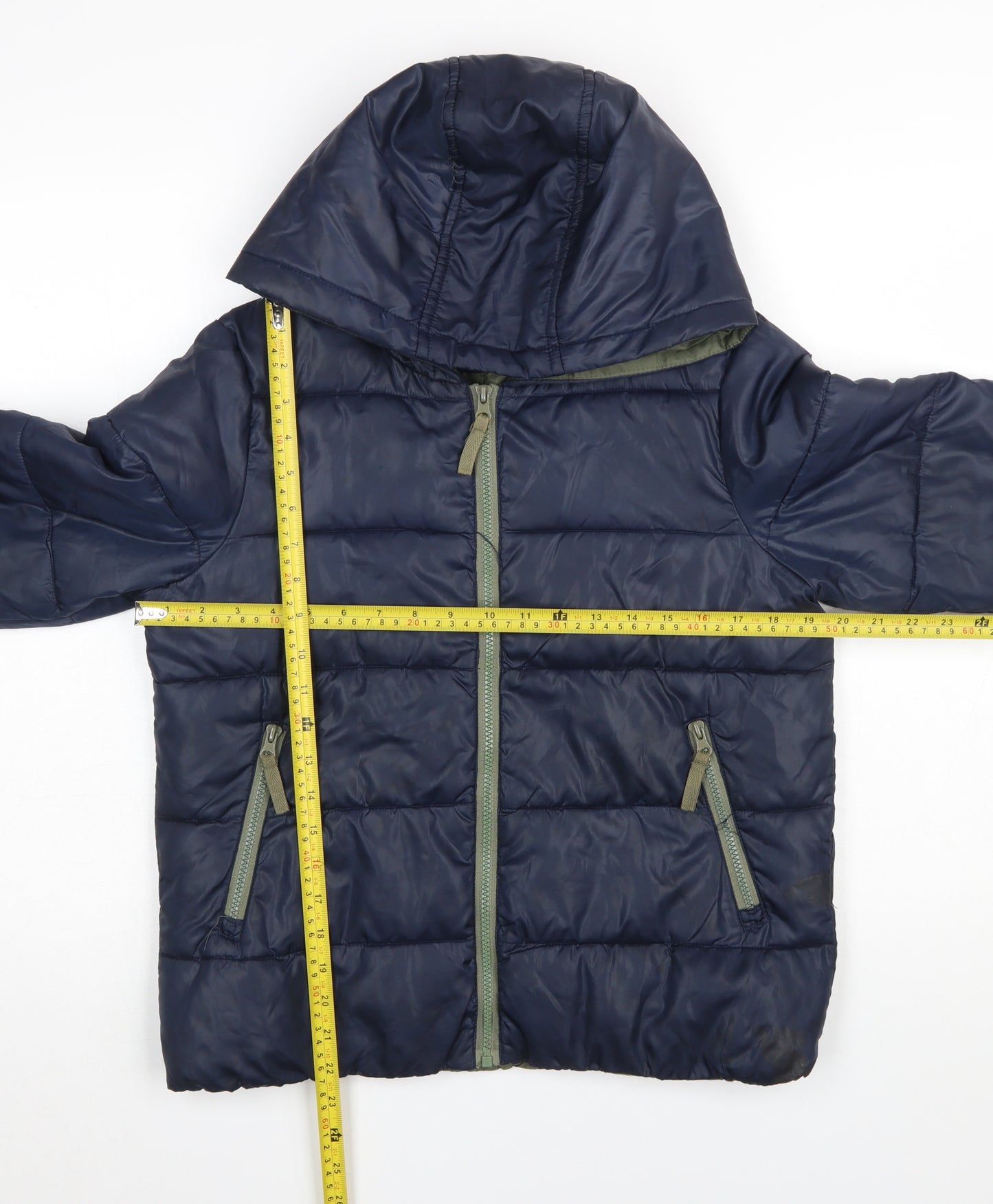 Vero Moda Jeans Women's Blue Hooded Puffer Jacket Size S