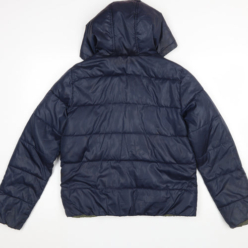 Vero Moda Jeans Women's Blue Hooded Puffer Jacket Size S